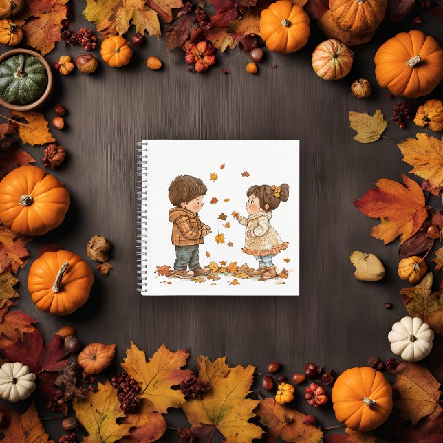 Cuaderno Niños lindos de otoño (Subido por el creador)