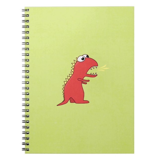 Cuaderno Niños lindos del dinosaurio de T-Rex del dibujo (Frente)
