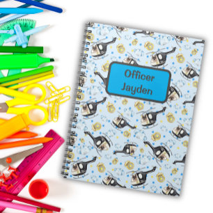 Cuaderno Niños Lindos Impresión de Helicóptero de la Policí