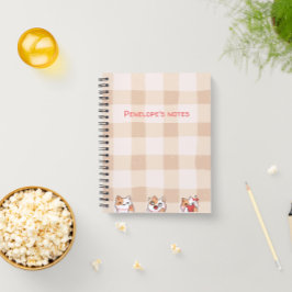 Cuaderno Niños Lindos Nombre Personalizable Manga Gato Dibu