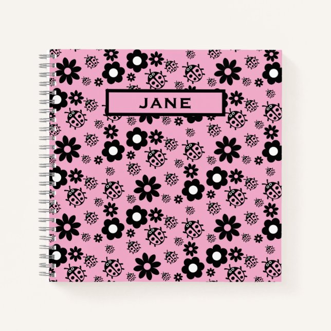 Cuaderno Niños Mariquita Rosa Adorable (Anverso)