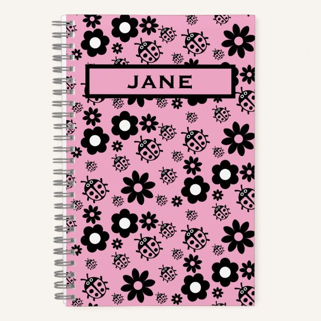 Cuaderno Niños Mariquita Rosa Adorable (Anverso)