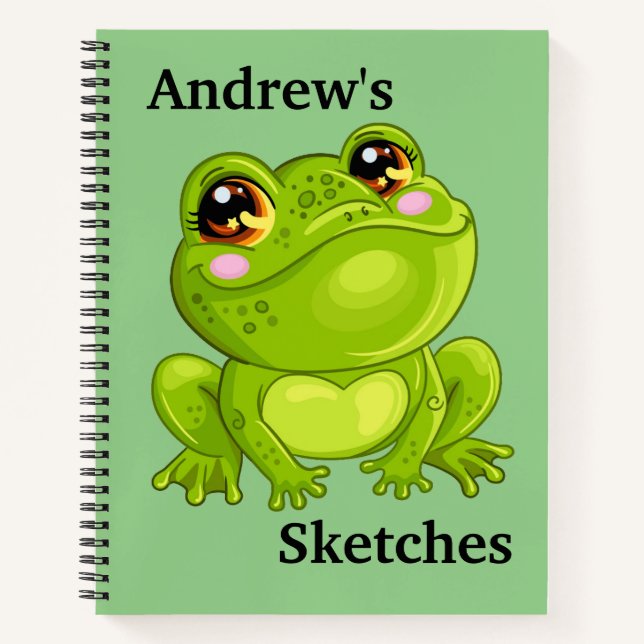 Cuaderno Niños Personaliza Rana Verde (Anverso)