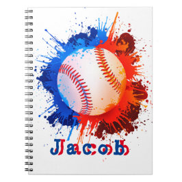 Cuaderno Niños personalizados de béisbol
