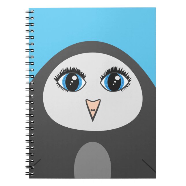 Cuaderno Niños Personalizados de Pingüino Cute (Frente)