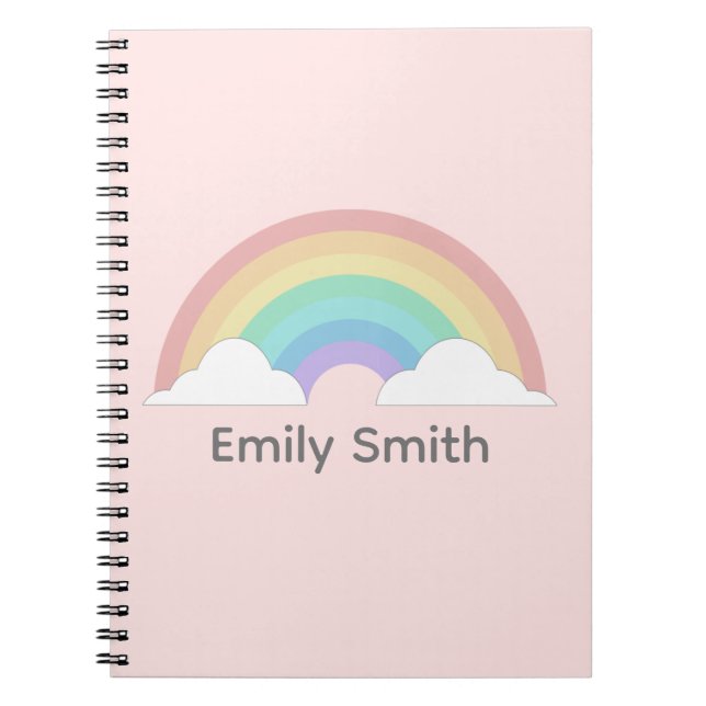 Cuaderno Niños personalizados llaman arcoiris (Frente)