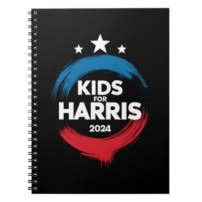 Cuaderno Niños por Harris Presidente Niños Aman a Kamala Ha (Frente)
