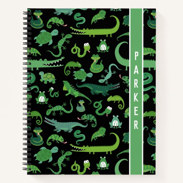 Cuaderno Niños Reptiles Amfibios Personalizados (Anverso)