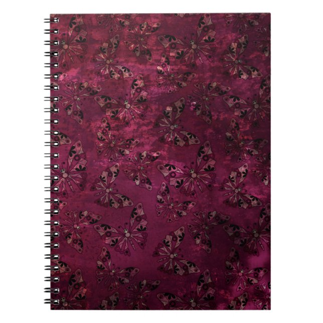 Cuaderno Niños retro vintage sin soldadura abstracto patín (Frente)