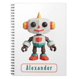 Cuaderno Niños Robot Personalizables