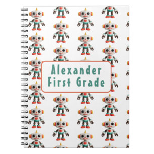 Cuaderno Niños Robot Personalizables