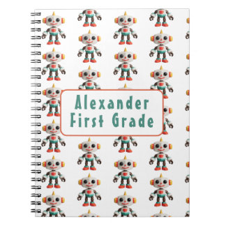 Cuaderno Niños Robot Personalizables