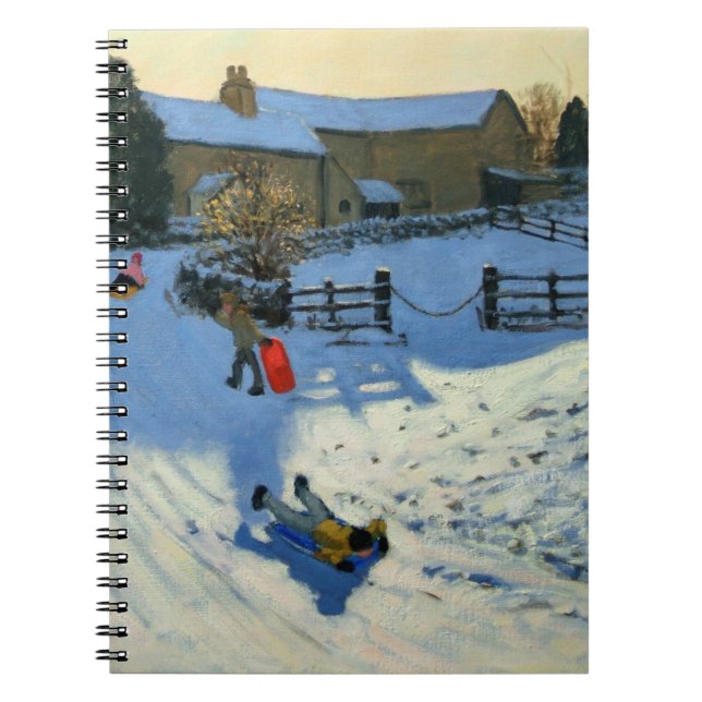Cuaderno Niños Sledging Monyash Derbyshire (Frente)