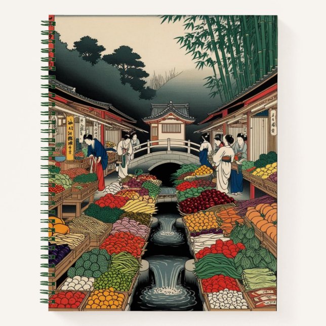 Cuaderno Nippon nostálgico: Una calle de mercado japonesa v (Anverso)
