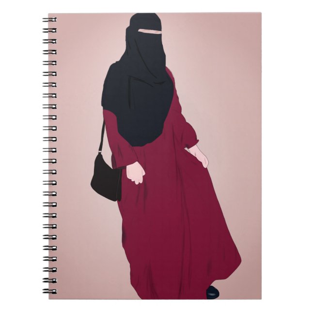 Cuaderno Niqab - Muslimah - Mano de hijab - Chica de hijab (Frente)