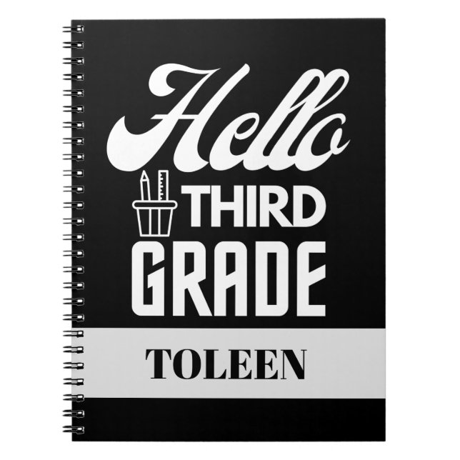 Cuaderno Nivel de tercer grado de Hello personalizado (Frente)