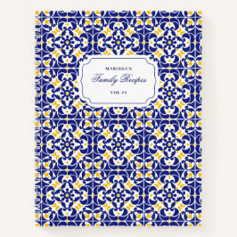 Cuaderno Niveles mediterráneos Recetas de patrón azul y ama