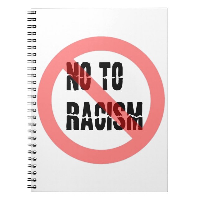 Cuaderno No al racismo | Lema contra el racismo (Frente)