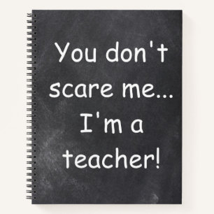 Cuaderno No asusten al profesor Chalkboard Diseño Idea de R