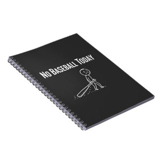Cuaderno No Baseball Today Sad Stick Figure Baseball lovers