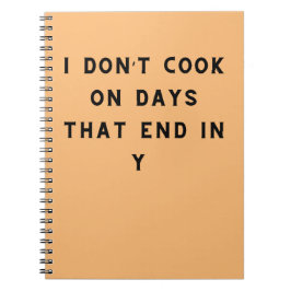 Cuaderno No cocino los días que terminan en Y, cocina diver