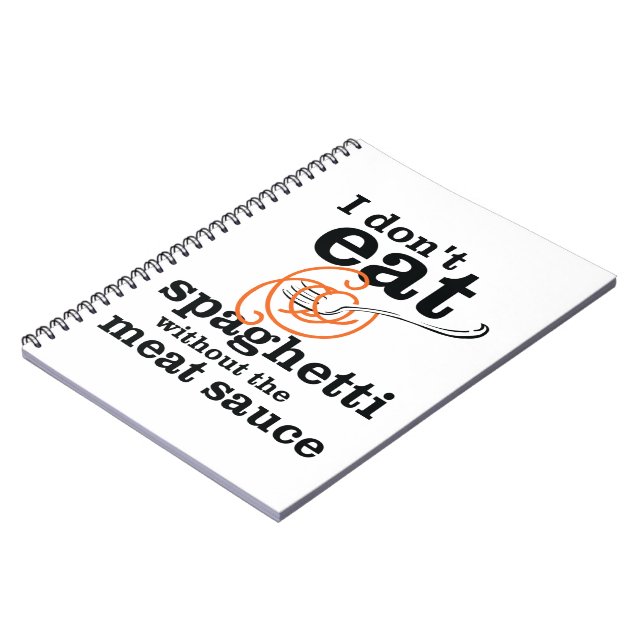 Cuaderno No como Spaghetti sin la salsa de carne (Lado Izquierdo)