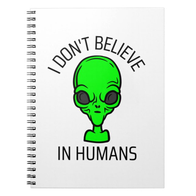 Cuaderno No creo en los humanos (Frente)
