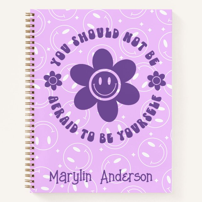 CUADERNO NO DEBE TENER MIEDO DE SER PERSONALIZADO DE RETRO (Anverso)