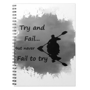 Cuaderno No dejes de probar la cita motivacional Kayak Spor