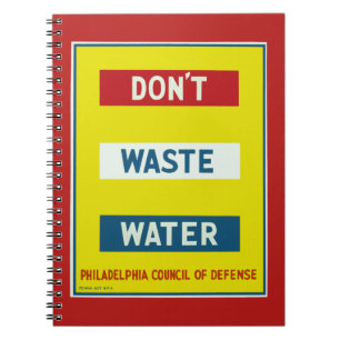 Cuaderno No desperdiciar agua