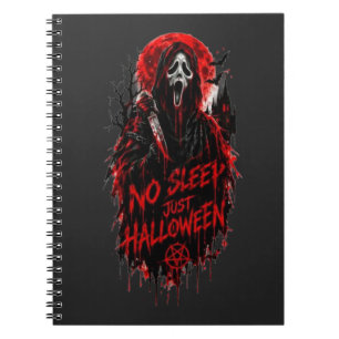 Cuaderno No dormir solo grito de Halloween Diseño gótico de