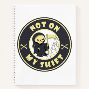 Cuaderno No en mi cita de Halloween de Grim Reaper