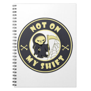 Cuaderno No en mi cita de Halloween de Grim Reaper