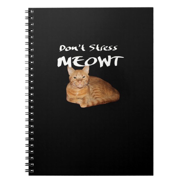 Cuaderno No enfades a Meowt - un gato Naranja me estresa (Frente)