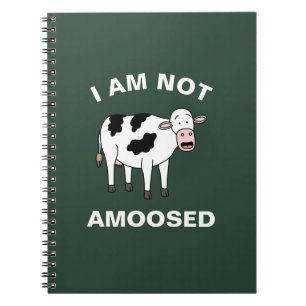Cuaderno No estoy Amoosed Animal de Granja Divertido Chiste