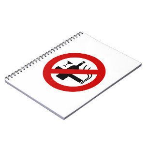 Cuaderno NO fumar alcohol ⚠ Rótulo tailandés ⚠