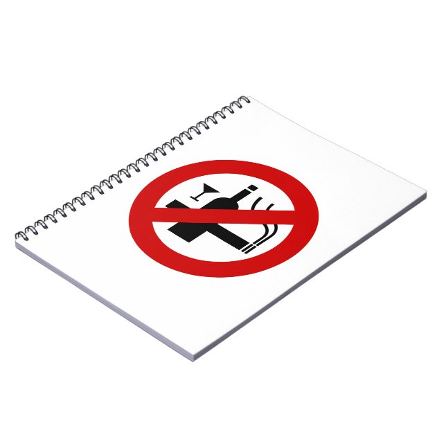 Cuaderno NO fumar alcohol ⚠ Rótulo tailandés ⚠ (Lado Izquierdo)