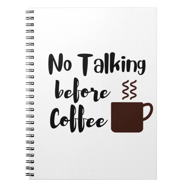 Cuaderno No hablar antes del café (Frente)