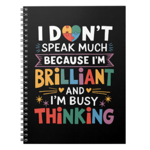 Cuaderno No Hablo Mucho Autismo Autista Brillante