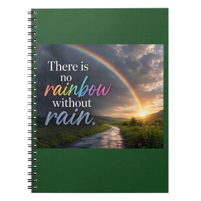 Cuaderno No Hay Arcoíris Sin Lluvia (Frente)
