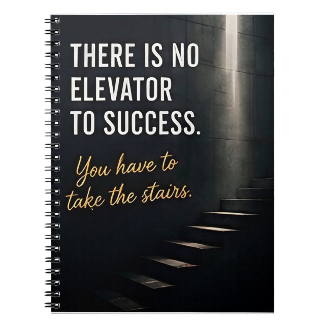 Cuaderno 🏆 No Hay Ascensor Para El Éxito Motivación 🚶 (Frente)