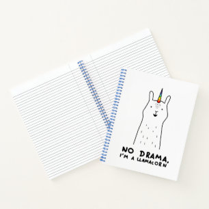 Cuaderno No hay drama, soy una Llamacorn