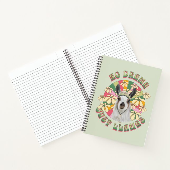Cuaderno No hay dramas que solo llamas - Cute Boho Llama (Interior)