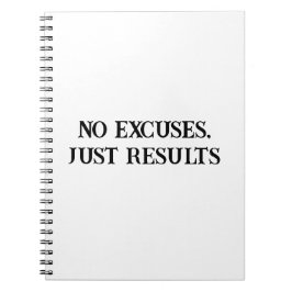 Cuaderno No hay excusas para el portátil masculino motivaci