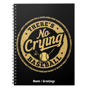 Cuaderno No Hay Lágrimas En El Béisbol Divertido Día De Jue