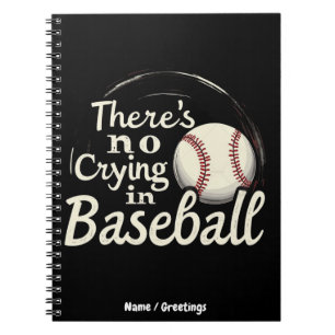 Cuaderno No Hay Lágrimas en el Béisbol Un Divertido Día de