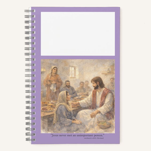 Cuaderno No hay persona sin importancia (Anverso)