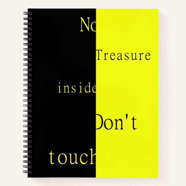 Cuaderno No Hay Tesoro Dentro – No Tocar (Anverso)
