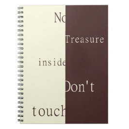 Cuaderno No Hay Tesoro Dentro – No Tocar
