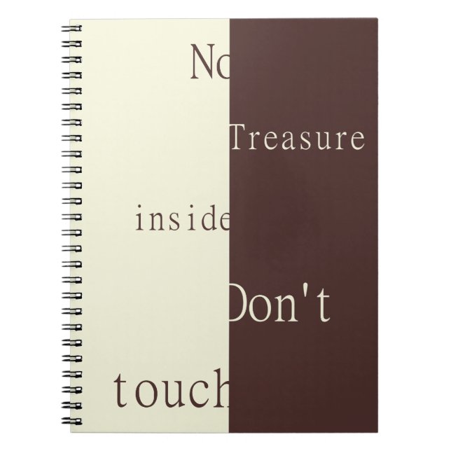 Cuaderno No Hay Tesoro Dentro – No Tocar (Frente)